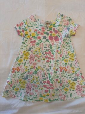 The Beaufort Bonnet Polly Play Girls' White Floral Short-Sleeve Dress